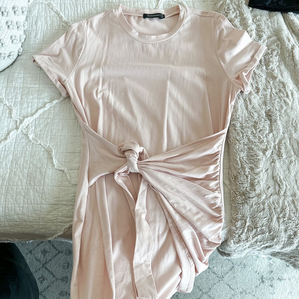 Pink Mini Wrap Dress